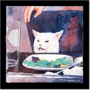 Table cat Posters and Art